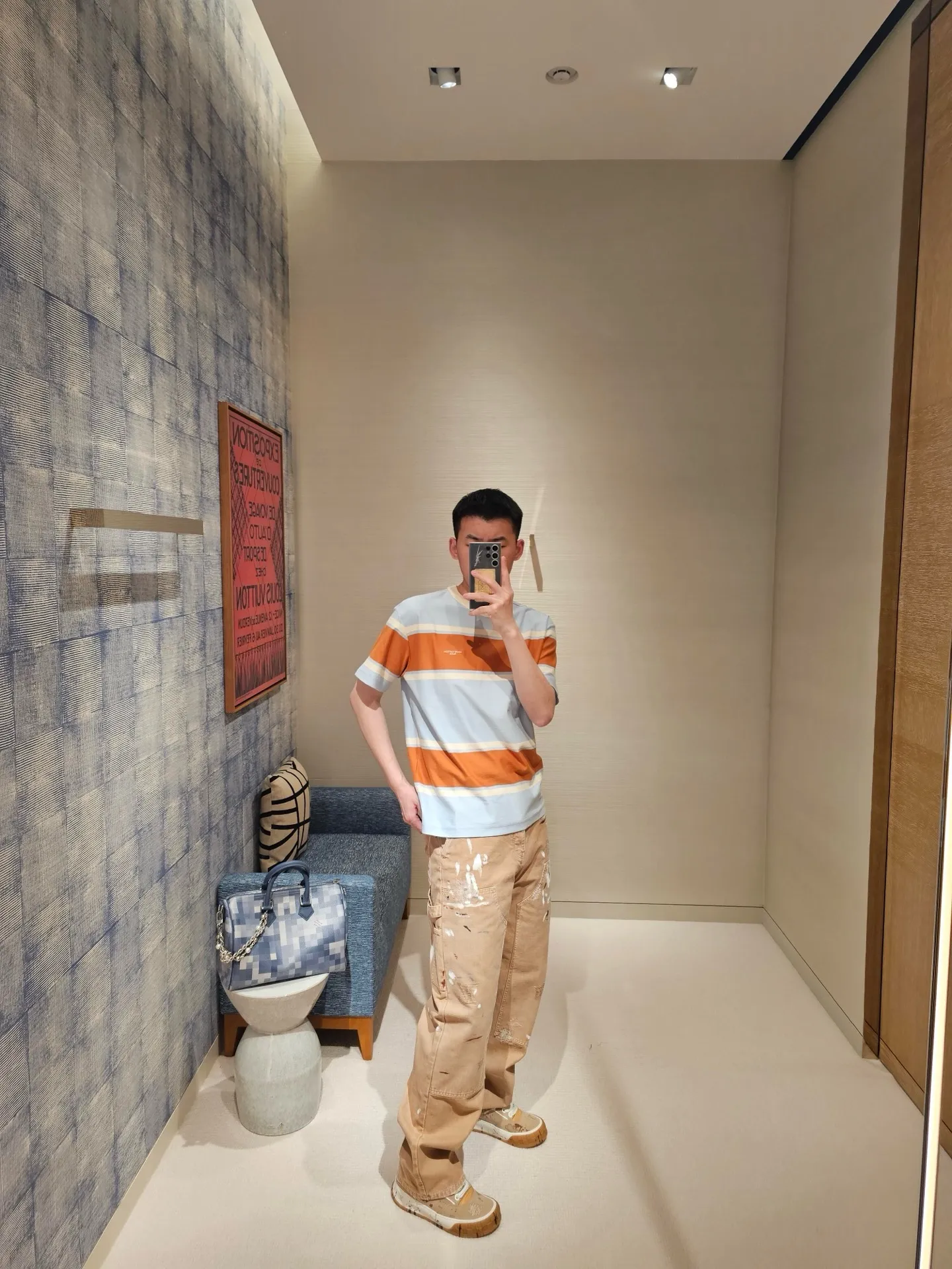 Louis Vuitton/Louis Vuitton graffiti splash suit jeans